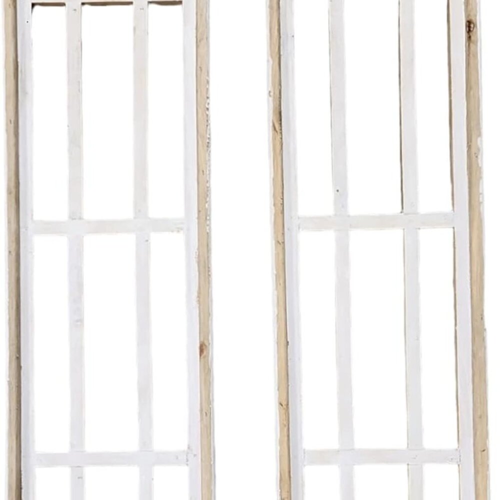 48" Rustic Wooden Window Arches Set - Elegant Farmhouse Wall Decor (Set of 2)